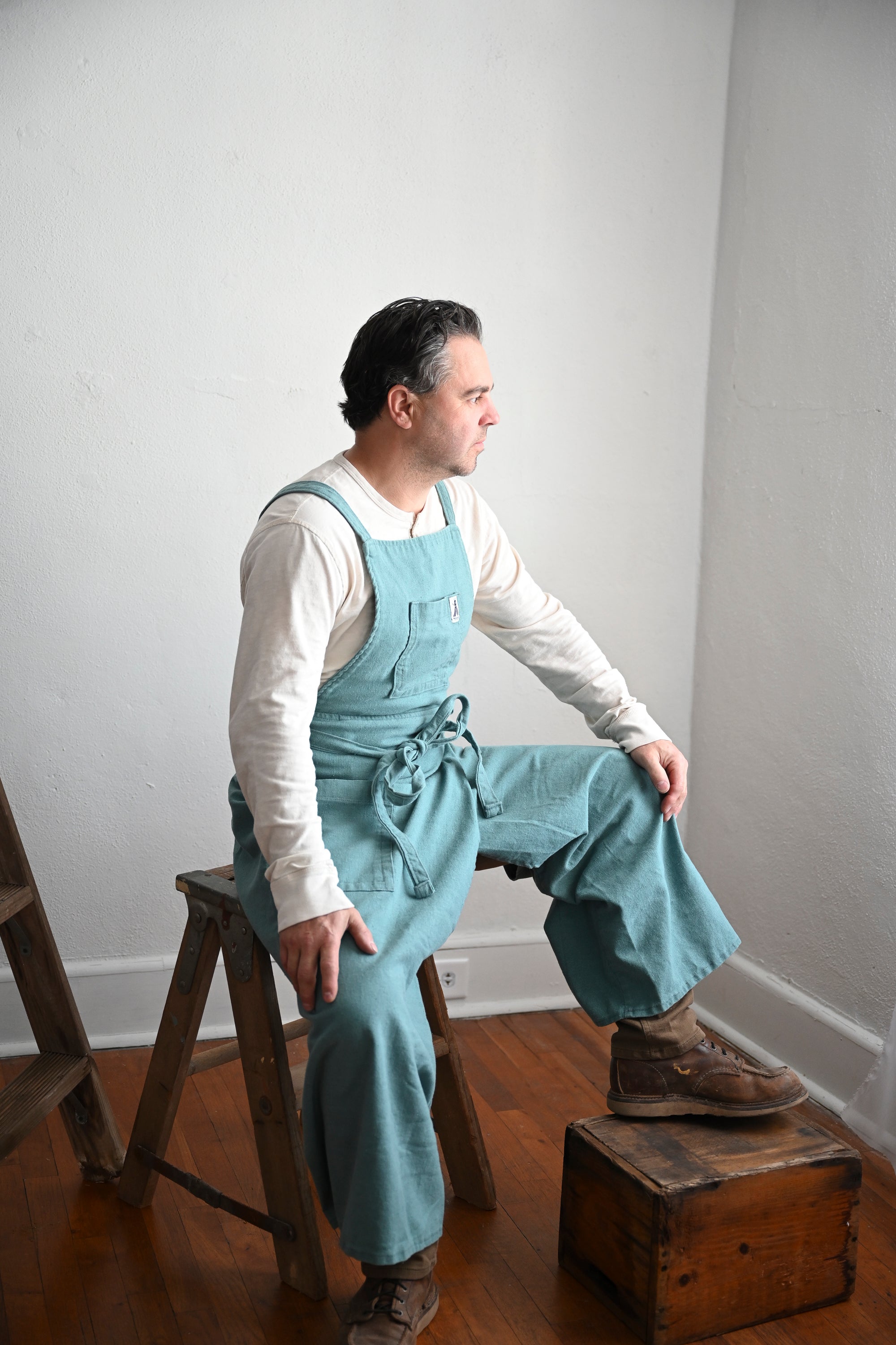 Walking Apron |  Retro WorkWear Blue