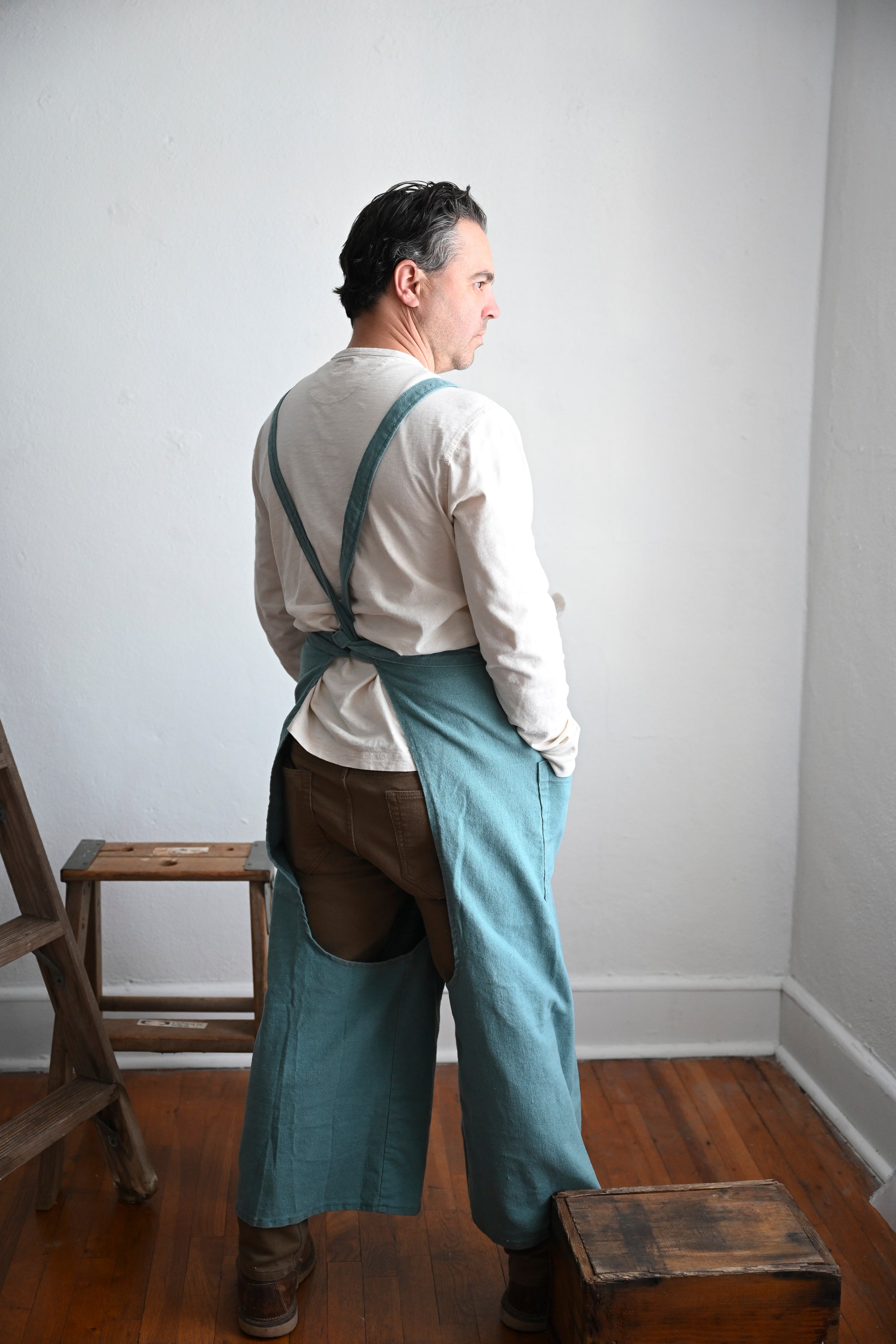 Walking Apron |  Retro WorkWear Blue