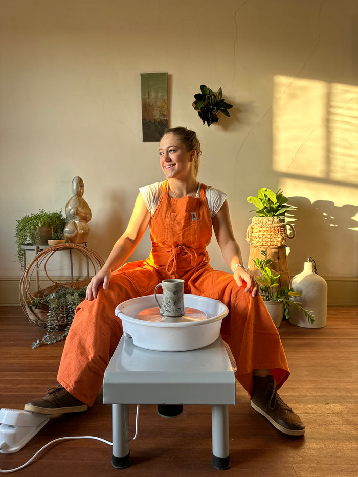 Innovative Split Aprons Designed for Potters & Makers | Walking Apron